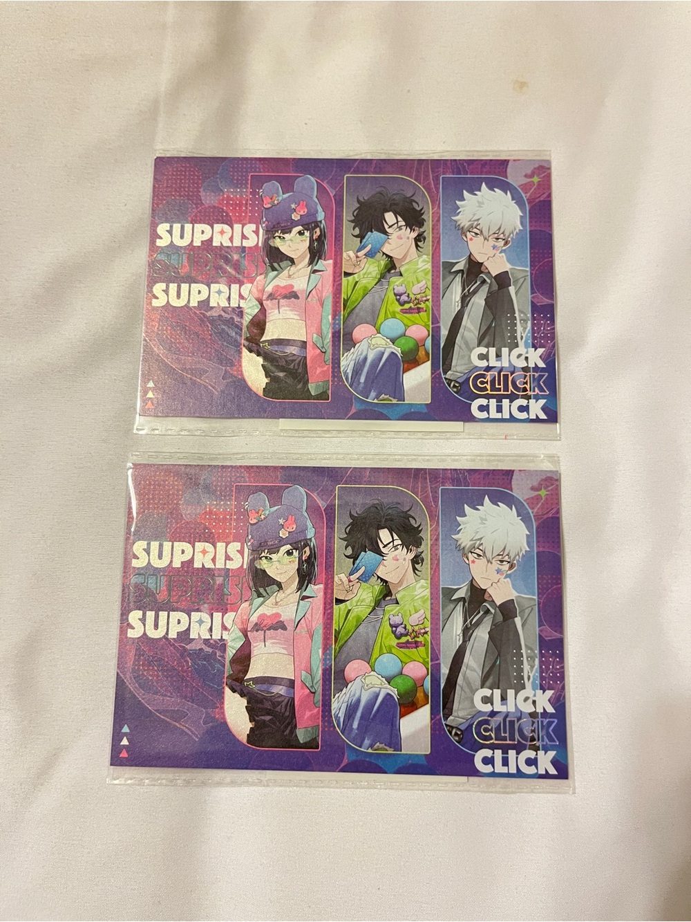 bilibiliGoods Link Click Anime Postcard Set Paper 100x148mm Holographic New